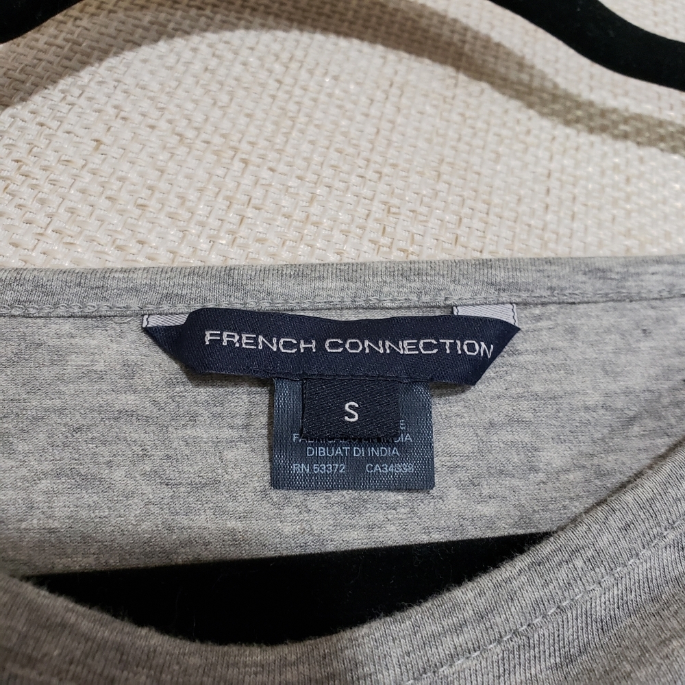 French Connection Striped Yellow/Gray Shirt - Picture 4 of 6